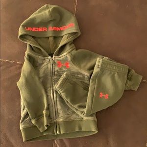 Baby Under Armour Zip Up Hoodie Set